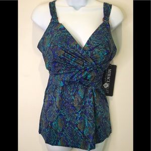 MIRACLESUIT SNAKEPRINT TANKI TOP SIZE 38D NWT